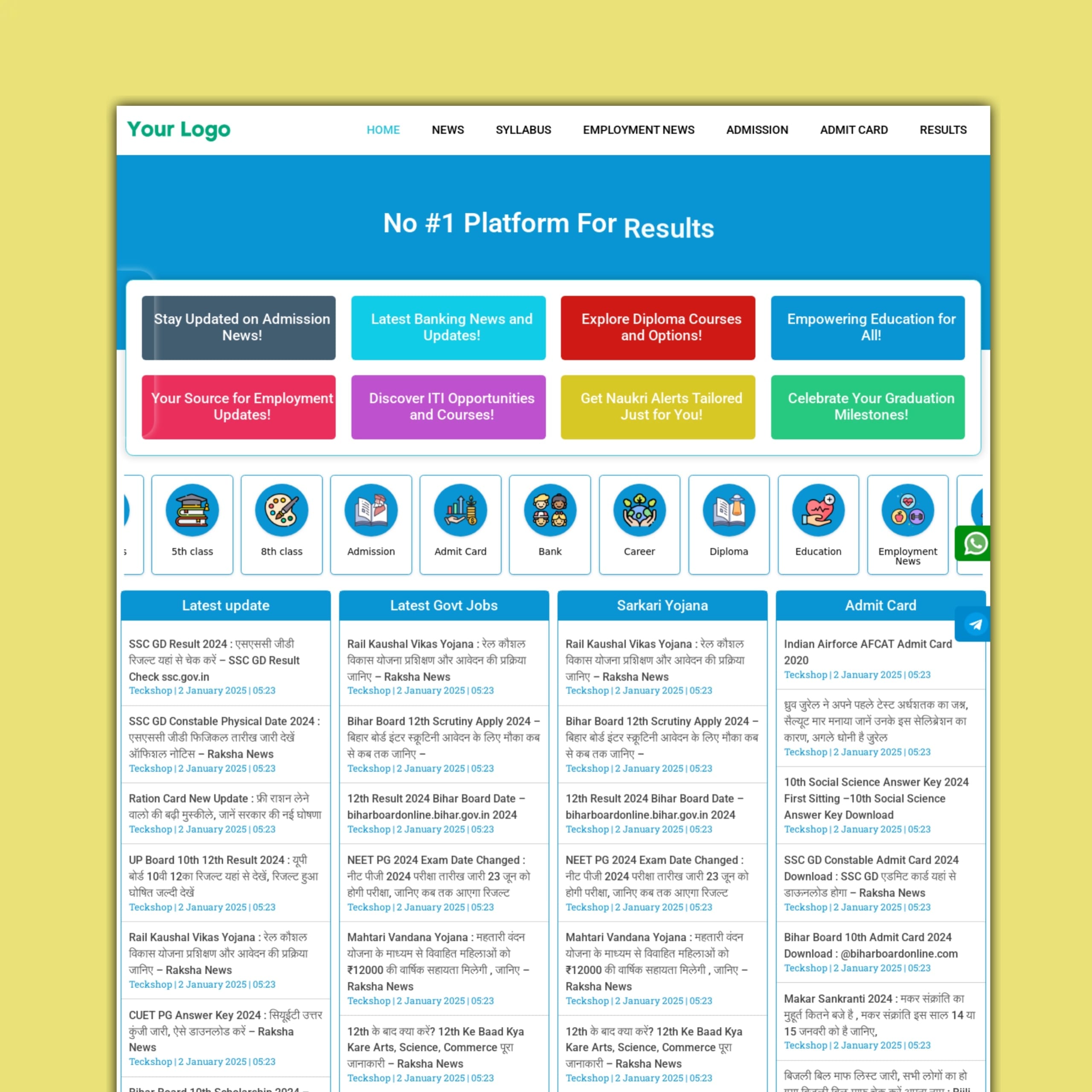 Sarkari Job / Result Posting Website Design For Instant AdSense Approval 1 Sarkari Job / Result Posting Website Design For Instant AdSense Approval