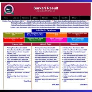 Sarkari Result WordPress Theme For Multipurpose Job Portal Websites