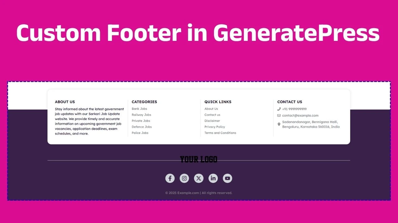 How to Create Custom Footer in GeneratePress (Step-by-Step Guide for Beginners)